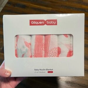 Baby Muslin Swaddle Receiving Blankets  6 pack